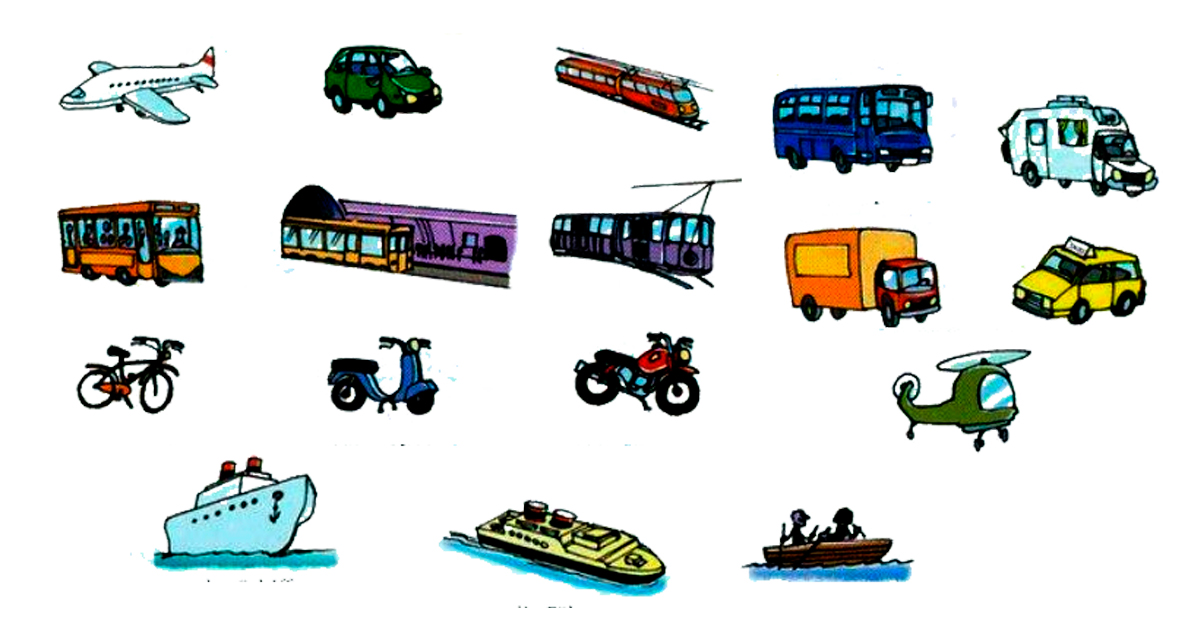 Vocabolario illustrato :: I mezzi di trasporto