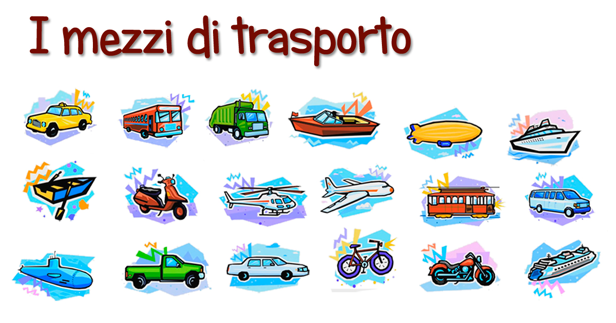 Vocabolario illustrato :: I mezzi di trasporto